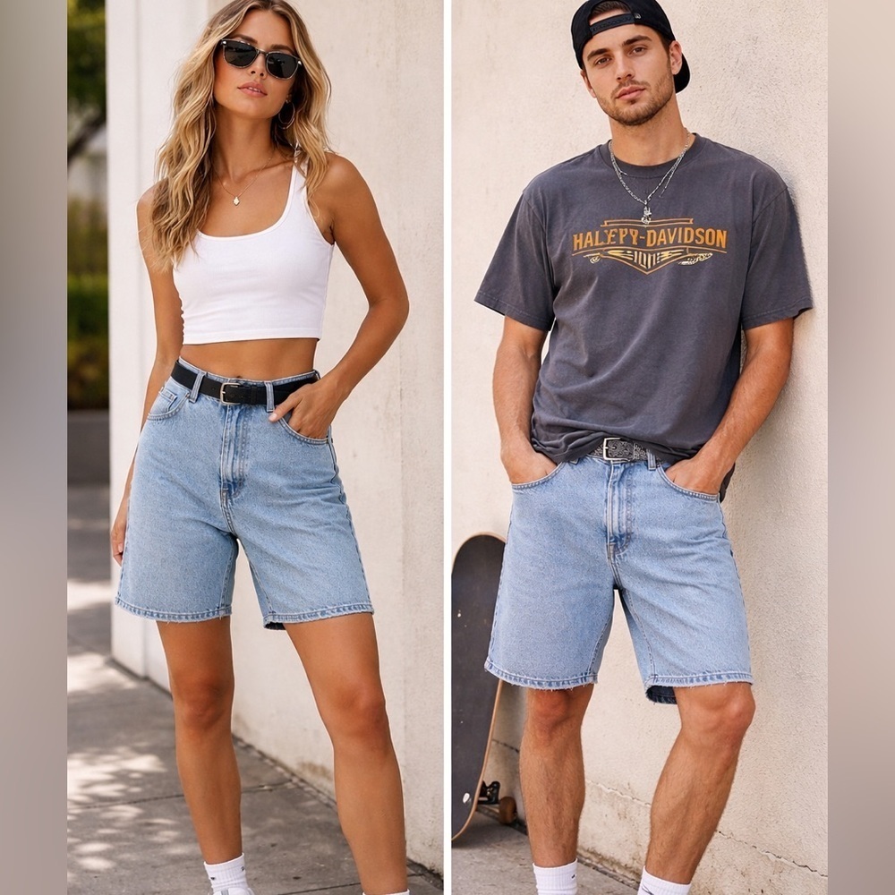 90’s Vintage Levi’s 551 Denim Shorts | Made in USA | Unisex -VTG Size-14/ (33”)
